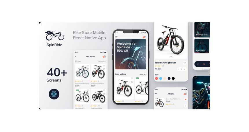 SpinRide - Bike Store Mobile App | React Native CLI 0.74.2 | Frontend