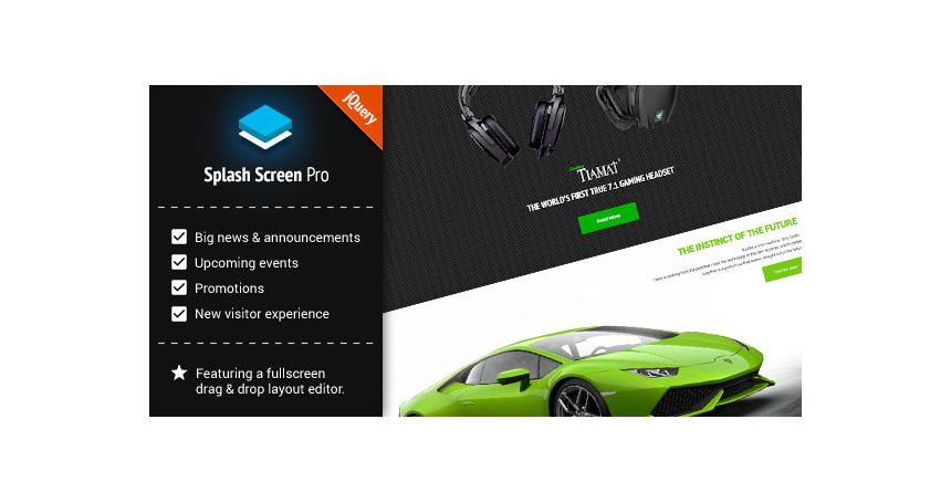 Splash Screen Pro for jQuery