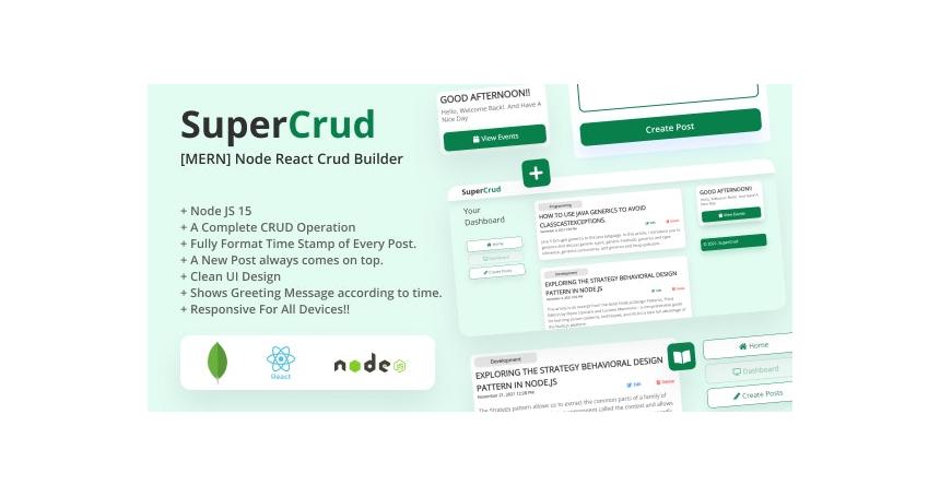 SuperCrud - [MERN] Node React Crud Builder