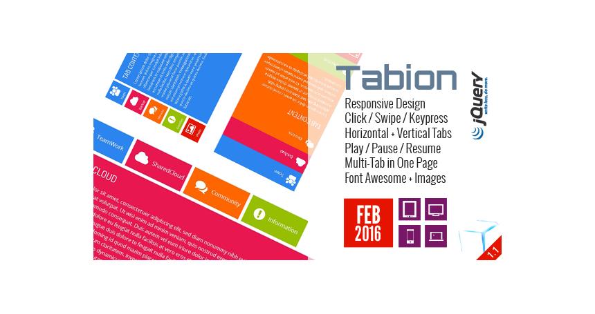 Tabion jQuery - Modern Responsive Tab Accordion