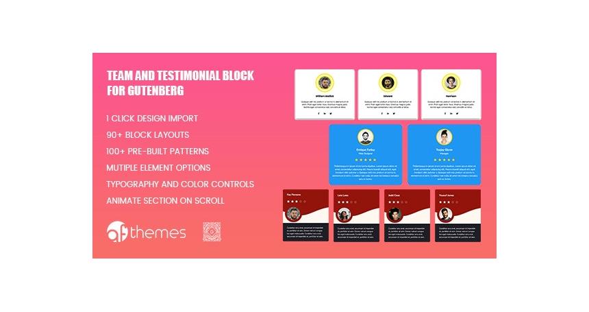 Team and Testimonial Block for WordPress (Gutenberg)