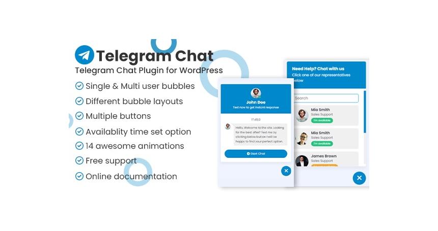 Telegram Chat Support Pro WordPress Plugin V12