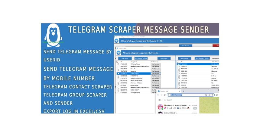 Telegram Group and Channel Scraper and Bulk Message Sender