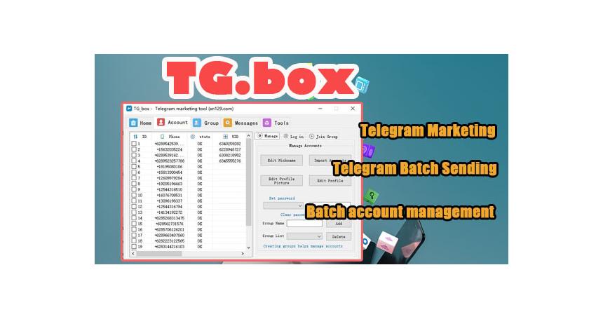 Telegram Marketing Tools-Scraper/Invite Bulk Sender/Monitor-Auto Reply /Extract Member Tgbox-Pro MAX