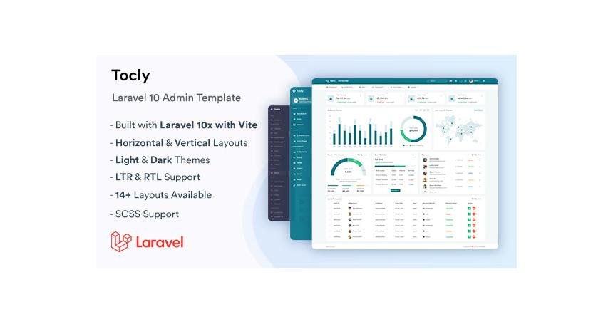 Tocly - Laravel Admin & Dashboard Template