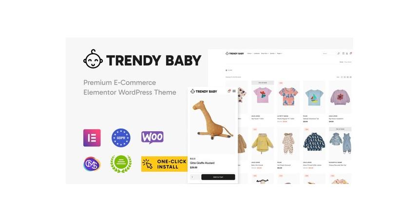 Trendy Baby - Children and Kids Store WordPress Theme