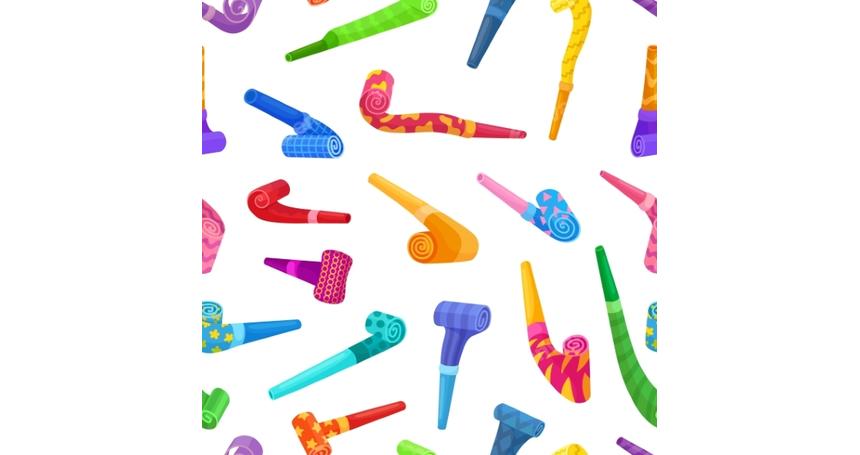 Vibrant Cartoon Whistles for Birthday Party