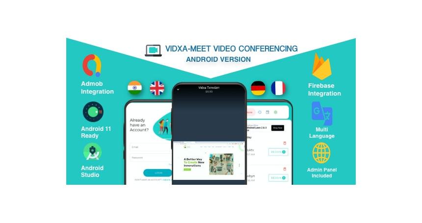 VIDXA MEET – Free Video Conferencing & Audio Conferencing App | Zoom Clone (Android + Admin Panel)