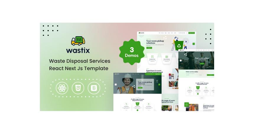 Wastix - Waste Disposal Services React Next Js Template