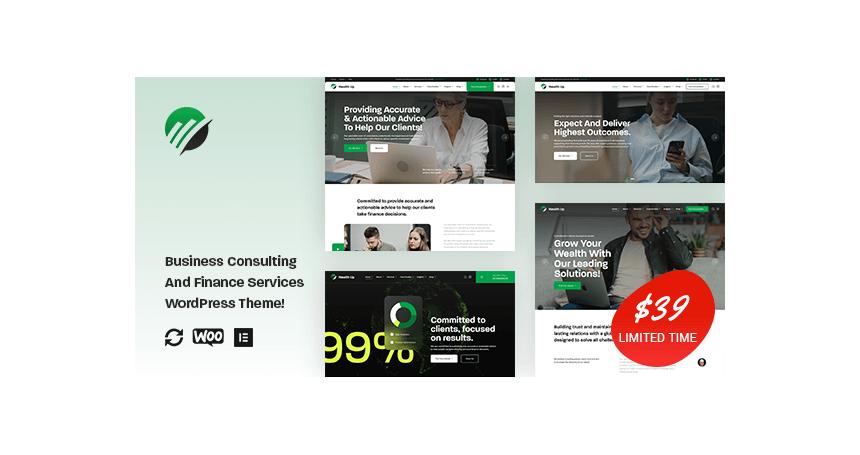 Wealthup - Business Consulting and Finance Services WordPress Theme