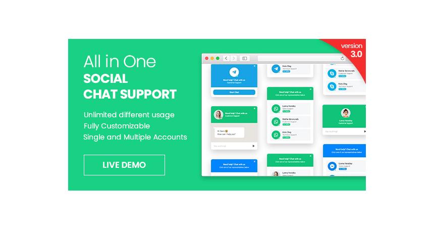 WhatsApp Chat Support & All in One - jQuery Plugin
