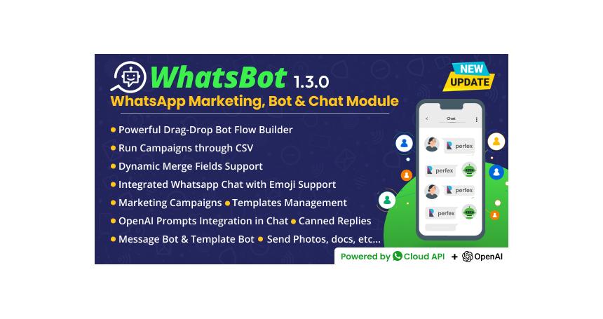 WhatsBot - WhatsApp Marketing, Bot & Chat Module for Perfex CRM