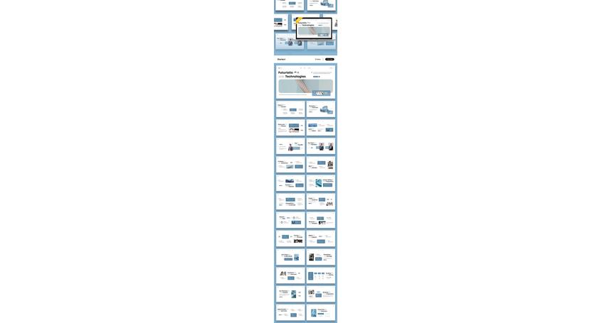 White Blue Modern Start Up Google Slide Presentation