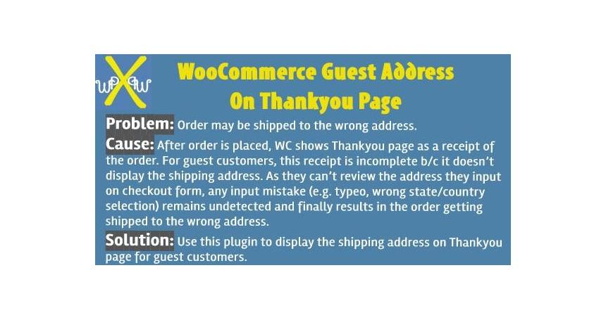 WooCommerce Guest Address On Thankyou Page V2022