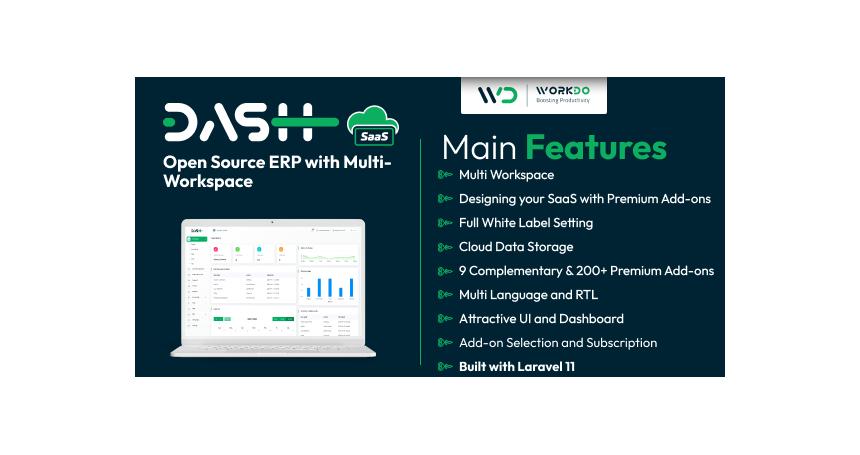 WorkDo Dash SaaS - Open Source ERP with Multi-Workspace