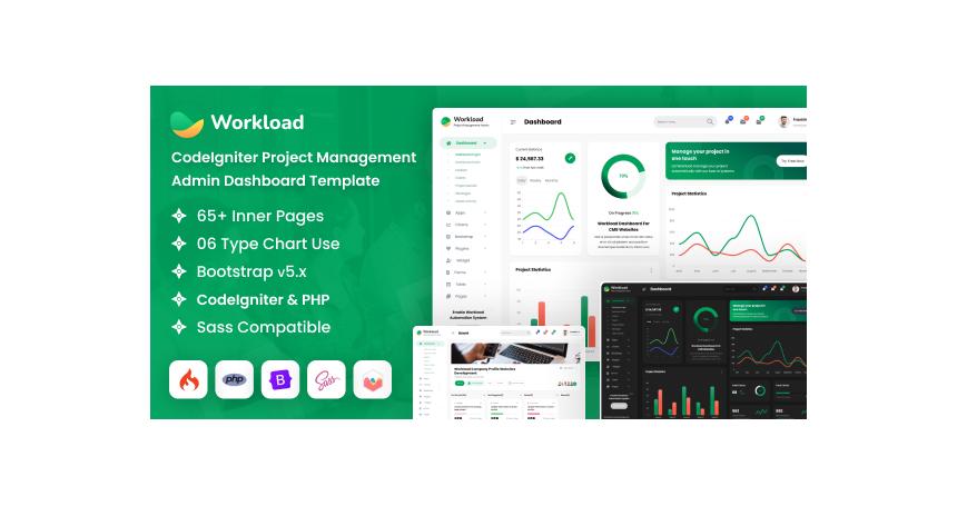 Workload - CodeIgniter Project Management Admin Dashboard Template