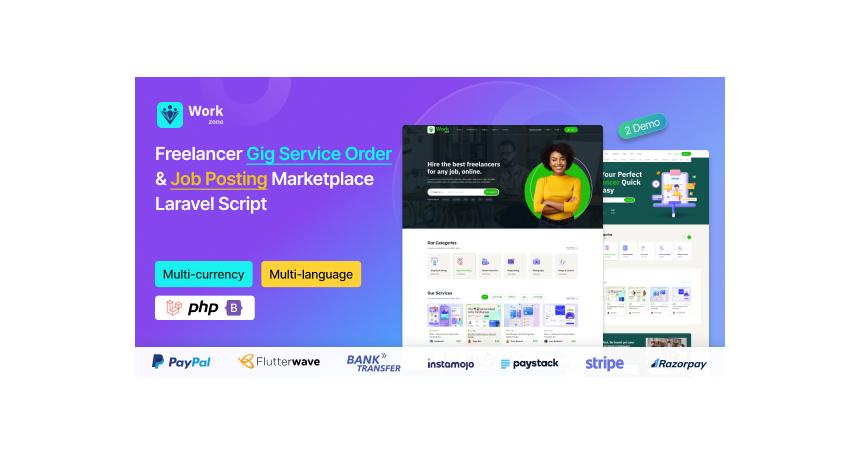 Workzone - Freelancer Marketplace for Gig Service Order & Job Posting Laravel Script