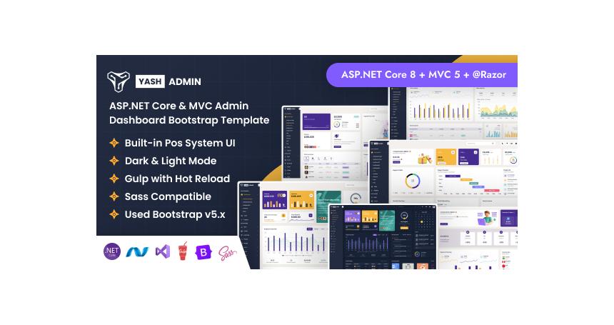 YashAdmin - ASP.NET Core & MVC Sales Management System Admin Dashboard Template