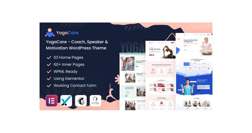 YogaCare - Coach, Speaker & Motivation WordPress Theme