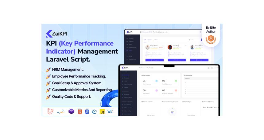 ZaiKPI - KPI (Key Performance Indicator) Management Laravel Script.