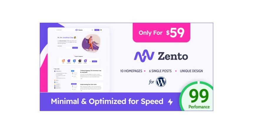 Zento - Modern & Lightweight Blog for WordPress V1.4.0